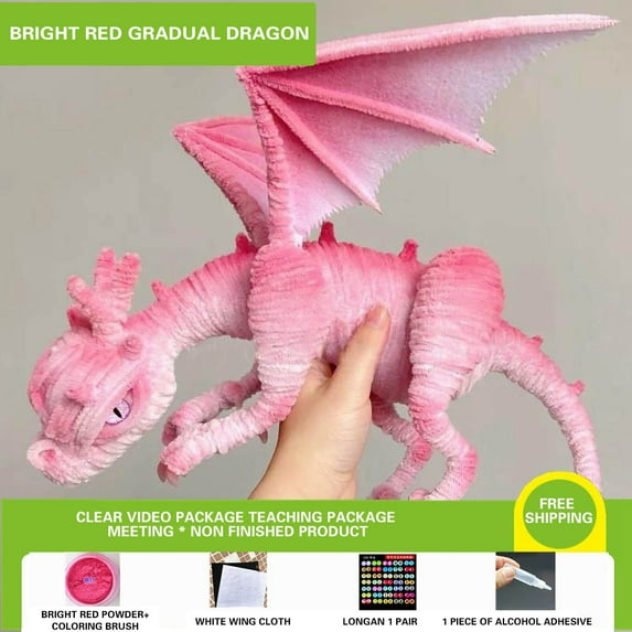 Lilixerw Cute Dragon Christmas Craft Decoration,Xmas Dragon Ornament for Festival Gift,Holiday Home Decor