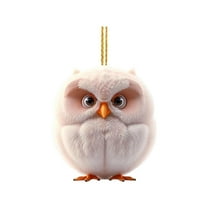 Lilixerw Cute Owl Car Hanging Ornament,Acrylic Christmas Decor for Rearview Mirror,Xmas Tree,Home Gift,3.14Inch Multi Type Design