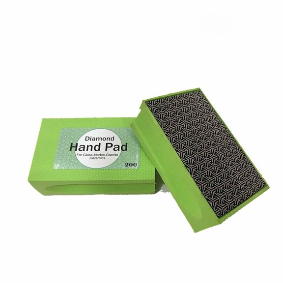 Lilixerw Diamond Hand Polishing Pads,Diamond Polishing Pads Sanding Blocks Wet and Dry Sanding Block with Sponge Backing for Glass Tile Stone Concrete Marble Ceramics,Green