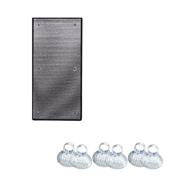 Lilixerw Door Window Shade Cover,with 6 Sucker,Blackout Reflective Roll Aluminum Foil Insulation Kit for Garage Roof Door Window,39.37 x 15.74 inch