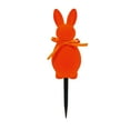 thumbnail image 1 of Lilixerw Easter Bunny Garden Stake,Outdoor Flocked Rabbit Decor with Plush Velvet Feel,Spring Yard Decorations for Easter,Home Lawn and Party Display,9.44in,Orange, 1 of 6