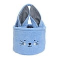 thumbnail image 1 of Lilixerw Easter Cute Bunny Ears Plush Basket,Foldable & Reusable Large Capacity Easter Basket for Eggs,Candy & Gifts,Easter Party Decor & Egg ,14.2"x9.1",Blue, 1 of 6