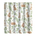 thumbnail image 1 of Lilixerw Easter Cute Rabbit Leaf Shower Curtain with 12 Hooks,No-Drill Bathroom Decor,Waterproof Polyester Fabric Festive Tubs Curtain,Reinforced Grommets,47.24x70.87 in,Multicolor, 1 of 6