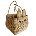thumbnail image 1 of Lilixerw Easter Faux Rattan Woven Bunny Fruit Basket with Rabbit Ear,Double Handles Sturdy Decorative Rabbit Storage Basket for Kitchen,Dining Table,Patio,Home Decor Gift, 1 of 5
