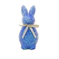 thumbnail image 1 of Lilixerw Easter Sequined & Flocked Bunny Figurine,Sparkly Rabbit with Bow Easter Decor,Spring Garden & Indoor Holiday Decorations for Yard,Party,Table,Easter Basket Fillers,5.9x2.75 in,Blue, 1 of 6