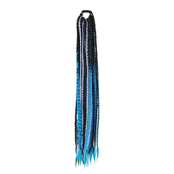 Lilixerw Elastic Dirty Braid Ponytail Hair Extension,Stretchable Synthetic Braid for Women,Easy Clip-in Ponytail for Thick Hair,Gym,Work,Party,Fashion Hairstyle Accessory,25.6 Inch