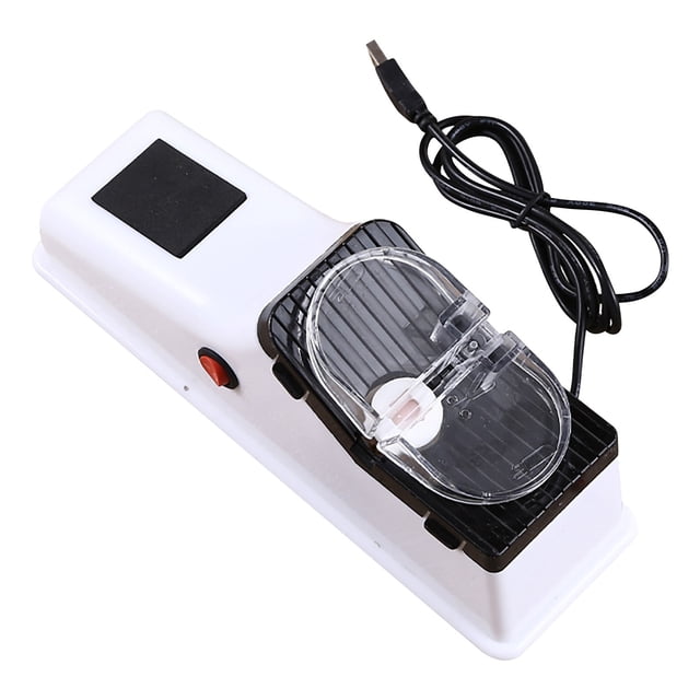 Lilixerw Electric Knife Sharpener,5-Second Fast Sharpening for Knives & Scissors,Dual USB Powered,Safe with Protective Cover,Automatic Home Kitchen Tool,9.25x2.51x3.54in