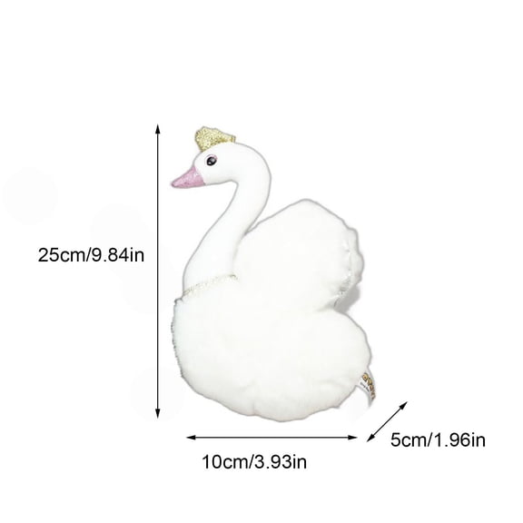 Lilixerw Elegant Swan Figurine with Crown,Romantic Swan Decor for Women Room,Spring Desktop Sculpture,Bedroom Display,Valentine Gift,White