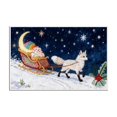 thumbnail image 1 of Lilixerw Embroidery Christmas Theme Scene Home Doormat,23.6x15.7 Inch Non-Slip Floor Xmas Mat,Absorbent Entryway Rug for Kitchen Bathroom Door,Holiday Party Decor, 1 of 6