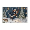 thumbnail image 1 of Lilixerw Embroidery Christmas Theme Scene Home Doormat,23.6x15.7 Inch Non-Slip Floor Xmas Mat,Absorbent Entryway Rug for Kitchen Bathroom Door,Holiday Party Decor, 1 of 6