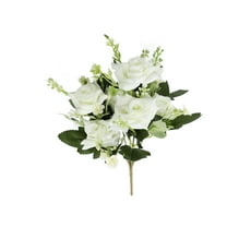 Lilixerw Fake Roses Artificial Flowers,Silk Flowers with Stems,Interior Decoration Artificial Flowers Decorative Ornaments,White