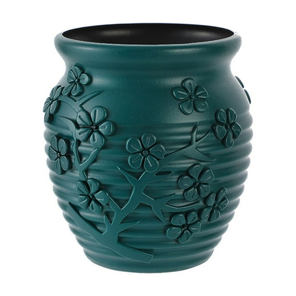 Lilixerw Flower Pattern Vase,Fashion Vase for Silk Flower Bouquet,for Coffee Table Decor Centerpiece Decorations for Home Office Decor,Blue