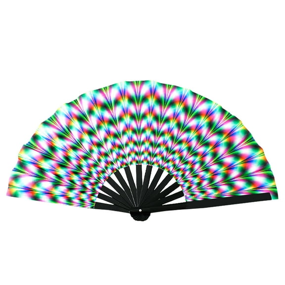 Lilixerw Folding Hand Rave Fan,Popping Fan for Ground Dance,Party,Decoration,Festival,13 inch