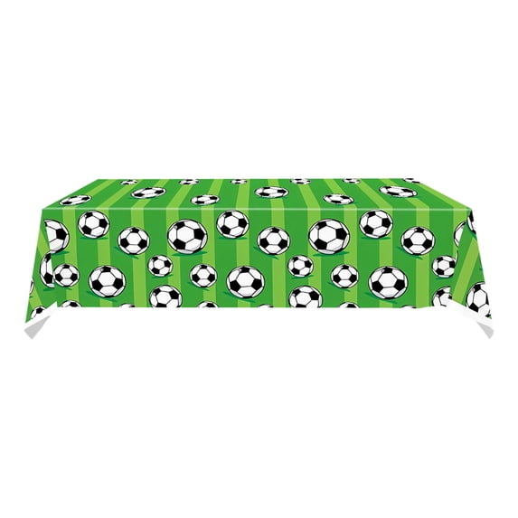 Lilixerw Football Party Tablecloth,Extra Large 108x54 Inch Rectangular Plastic Football Table Cover,Waterproof & Easy Clean,Sports Theme Decor for Buffet,Picnic,Multicolor