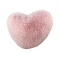 thumbnail image 1 of Lilixerw Fox Fur Imitation Long Hair Heart Shaped Pillow,Valentine's Day Soft Plush Lumbar Cushion for Sofa Bed,Wedding Couple Gifts,Festive Decorative Throw Pillow,15.74x11.81In,Pink, 1 of 6