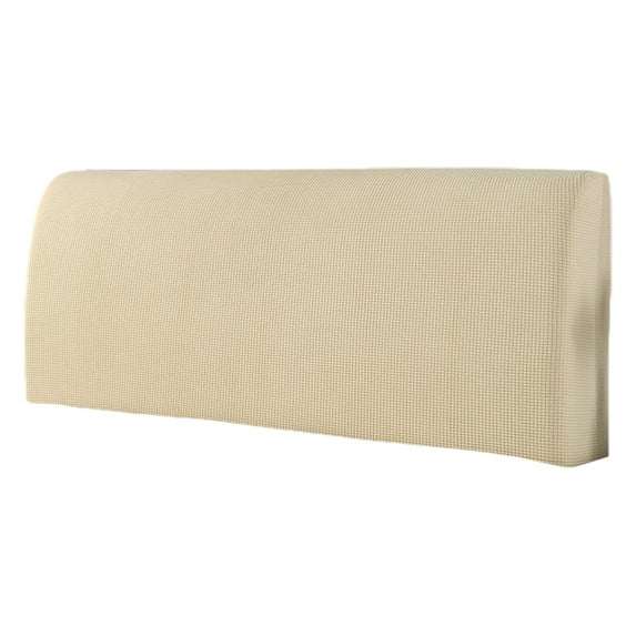 Lilixerw Fully Enclosed Headboard Protector Cover,Elastic Slipcover for Upholstered Bedheads,Dust & Spill Proof,Stretch Washable Fabric Bedding Cover for Large Size Bed,Khaki,59 Inches