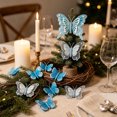 thumbnail image 1 of Lilixerw Glitter Butterfly Clips 10 Pack, Mesh Tulle Artificial Butterflies 11.02x7.28x0.79 inch, for Christmas Tree Wreath Garland Wedding Decoration, 1 of 6