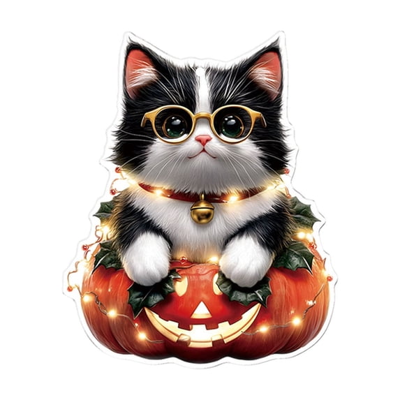 Lilixerw Halloween Cat Pumpkin Keychain,Cute Pumpkin Pendant Decoration for Women,Handbag Accessories