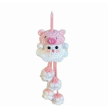 Lilixerw Halloween Crochet Kit for Beginners,Pig and Flower Craft Gift with Animal Yarn,Easy Knitting Supplies