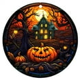 thumbnail image 1 of Lilixerw Halloween Pumpkin Pattern Front Door Welcome Sign Decoration,Round Halloween Hanging Sign for Home Kitchen Garden Porch Decor, 1 of 3