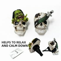 Lilixerw Halloween Skull Decoration Air Fresheners Vent Clips,Cute Skeleton Car Diffuser Decor,Christmas Funny Presents