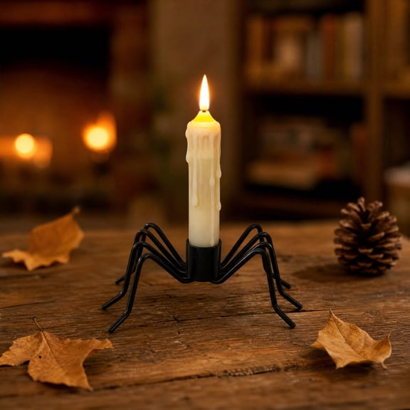 Lilixerw Halloween Spider Candle Holder, Multilegged Stand For Tea Light Display, Ideal For Indoor Table Layout, 5.1x2.3x2.3 inch