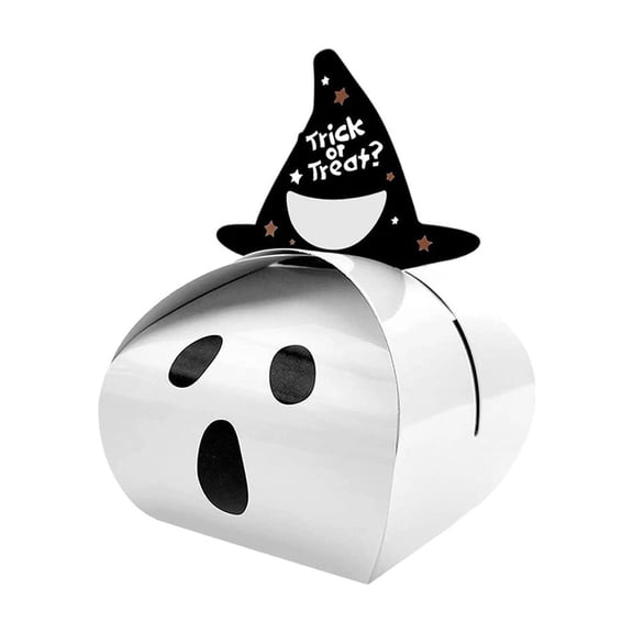 Lilixerw Halloween Treat Candy Box, White Ghost Shaped Gift Container, for Goodie Pack, Party Favor and Snack Holding, Halloween Decoration