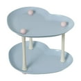 thumbnail image 1 of Lilixerw Heart-Shaped Two-Tier Home Tray Shelf,Multi-Purpose Storage Rack for Kitchen Counter,Bathroom,Office Desk Snacks Keys Organizer,Blue,11.61x8.27x7.87in, 1 of 6