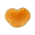 thumbnail image 1 of Lilixerw Heart-Shaped Valentines Day Throw Pillow,Long-Pile Plush Fake Wool Cushion,Soft Orange Decorative Pillow for Bedroom Sofa Office,Comfort Gifts for Couple,15.75x11.81 Inch, 1 of 6