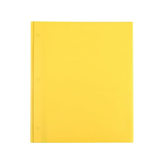 Lilixerw Heavy-Duty Plastic File Folder with Pockets,Letter Size Document Organizer for Office Supplies,Water-Resistant,11.4x9.3Inch,Yellow