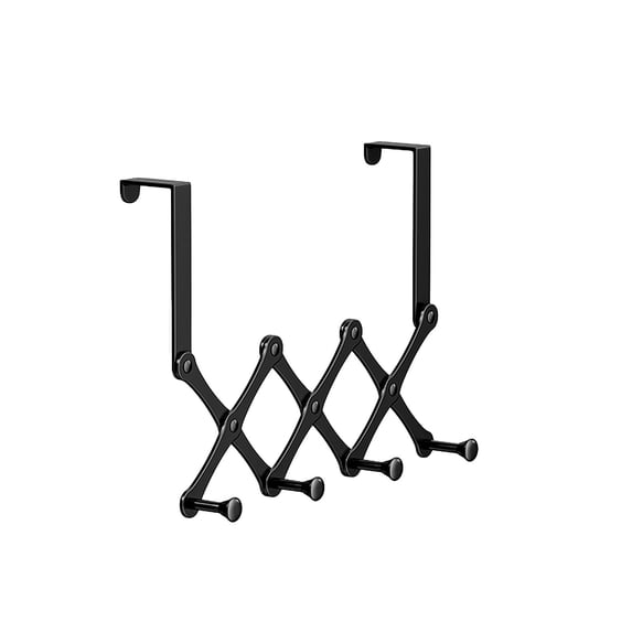 Lilixerw Hooks Hanger Over The Door,Collapsible Retractable Over The Door Organizer Rack Space Saving Hanging Storage Hanger for Clothes,Coats,Towels for Bedroom Bathroom