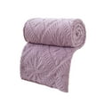 thumbnail image 1 of Lilixerw Household Flannel Fleece Blanket with Four-leaf Clover Design Pattern,Soft Thick Winter Nap & Air Conditioning Throw,Cozy Microfleece Bed Sofa Blanket 39.37x27.56 Inch,Purple, 1 of 6