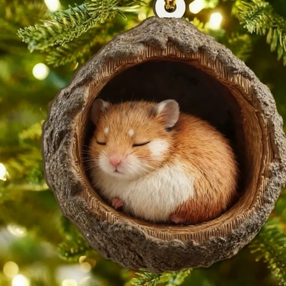 Lilixerw Household Squirrel Acrylic Spring Hanging Ornaments,2D Flat Hanging Decor for Xmas Tree & Home,Festive Pendant for Forest Animal Theme