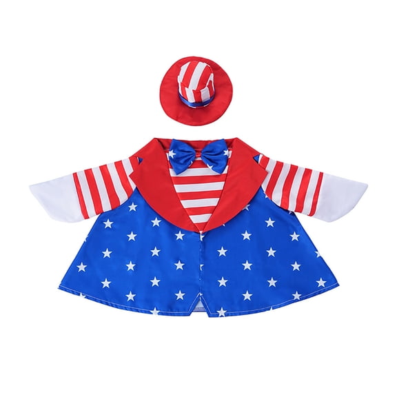 Lilixerw Independence Day Porch Goose Outfit Set,Waterproof USA Flag Costume with Hat for 23 inch Lawn Geese,Patriotic Red White Blue Decor for Garden,Yard,Patio,Festive Holiday Display