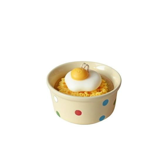 Lilixerw Instant Noodles & Egg Design Soy Wax Candle,3.94 Inch Hand-Poured Novelty Scented Candle for Stress Relief,Festive Gift Home Decor,Multicolor