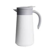 Lilixerw Keep Hot Pot,Insulated Coffee Pot,Stainless Steel Vacuum Pot for Coffee,Hot Water,Tea,White