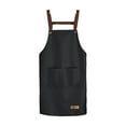thumbnail image 1 of Lilixerw Kitchen Apron,Waterproofs And Oil Proof Washable Aprons with 2 Pockets,Cooking Kitchen Restaurant Aprons for Women Men Chef,Black, 1 of 6