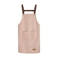 thumbnail image 1 of Lilixerw Kitchen Apron,Waterproofs And Oil Proof Washable Aprons with 2 Pockets,Cooking Kitchen Restaurant Aprons for Women Men Chef,Pink, 1 of 6