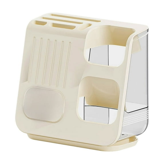 Lilixerw Kitchen Utensil Holder with Knife Storage,Multifunctional Chopsticks Tube Knife Organizer Box for Countertop Organization,9.8 x 4.5 x 9 inch