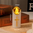 thumbnail image 1 of Lilixerw LED Christian Cross Candle Lamp with Flickering Flames,Waterproof & Windproof Memorial Light,Battery Operated Reusable Religious Candle for Outdoor Graves,2.05x4.92 Inch,White, 1 of 3