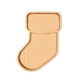 thumbnail image 1 of Lilixerw Large Wooden Fruit Tray,Christmas Stocking Design Rustic Serving Platter for Holiday Party,14.96x11.81 Inch Wood Fruit Snack Board,Xmas Dessert Plate,Khaki, 1 of 6