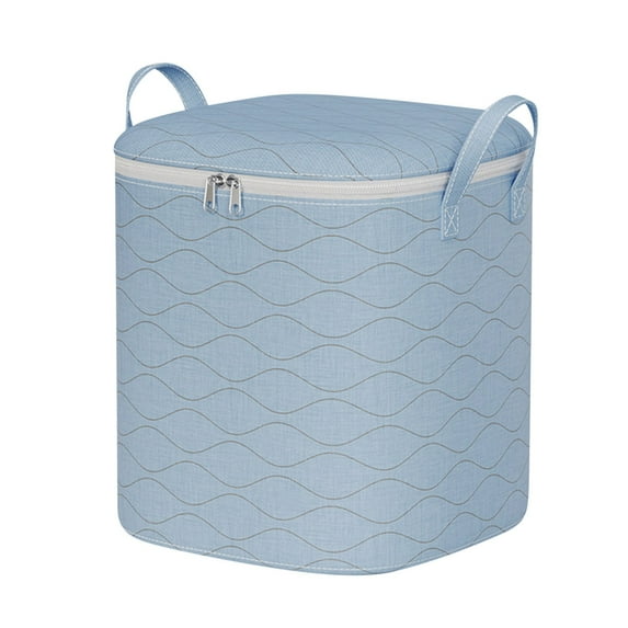 Lilixerw Large-capacity Clothes Storage Bag with Lids and Zipper,Travel Storage Basket for Pillows Blankets Storage,23.6 x 19.7 x 27.6 inch