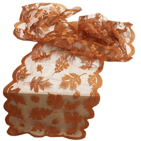 Lilixerw Leaf Lace Table Runner, Rectangular Maple Leaf Pattern Table Accent, for Dining Table and Sideboard Layout, Decoration for Seasonal Tabletop Setup