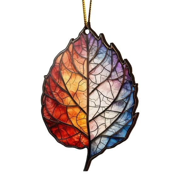 Lilixerw Maple Leaf Acrylic Christmas Ornament,Window Hanging Decoration,Festival Pendent for Christmas Tree,Party Supplies