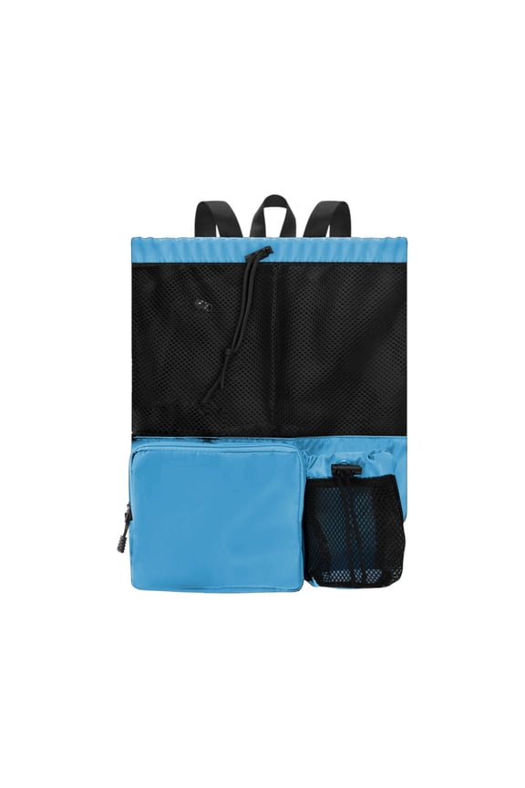 Mesh Drawstring Backpack,Durable Swimming String Bag with Handle for Sports Gym Yoga Beach Travel