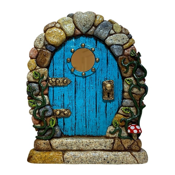 Lilixerw Mini Fairy Garden Door for Tree,Miniature Fairy Door Decoration for Room,Wall and Trees Outdoor,Garden Outdoor Decor Accessories
