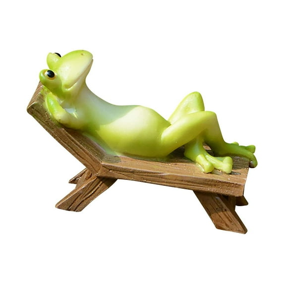 Lilixerw Miniature Cute Frog Figurines Plant Decorations for Pots,Funny Frog Garden Decor Outdoor Gifts for Flower,Yard,Lawn Ornament
