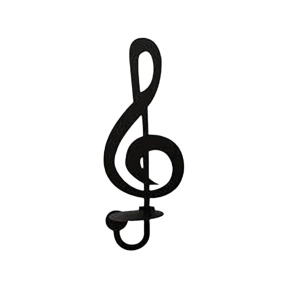 Lilixerw Musical Note Wax Candle Holder,Wall Mounted Iron Candleholder for Romantic Home Decoration,Home Living Room Wall Hanging Decor,10.24Inch,Black