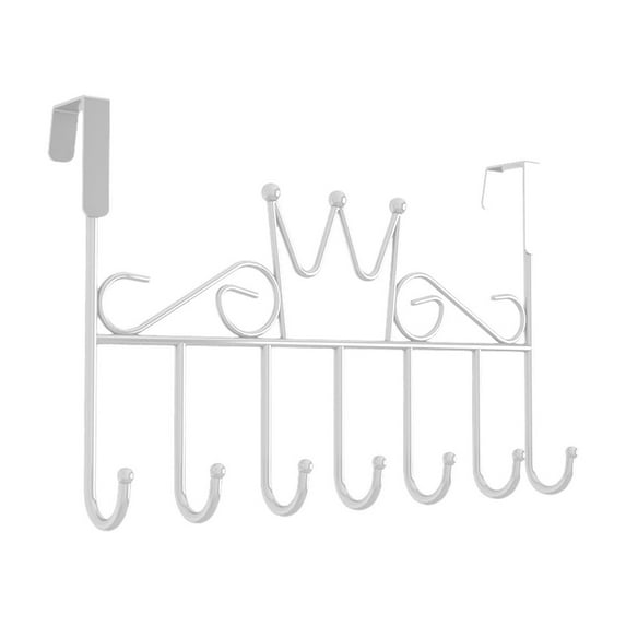 Lilixerw Over The Door Hook,Household Door Coat Rack for Entryway,Over Door Towel Hooks for Hanging Clothes,Coats,Hats,16.33x7.87x1.96in,White