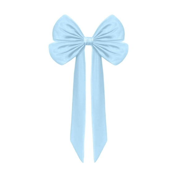 Lilixerw Oversized Valentine Day Satin Bow,40.1x80.3 Inch Large Blue Wedding Bow for Christmas Tree Topper,Couple Party Bow Ornament,Indoor Outdoor Decoration